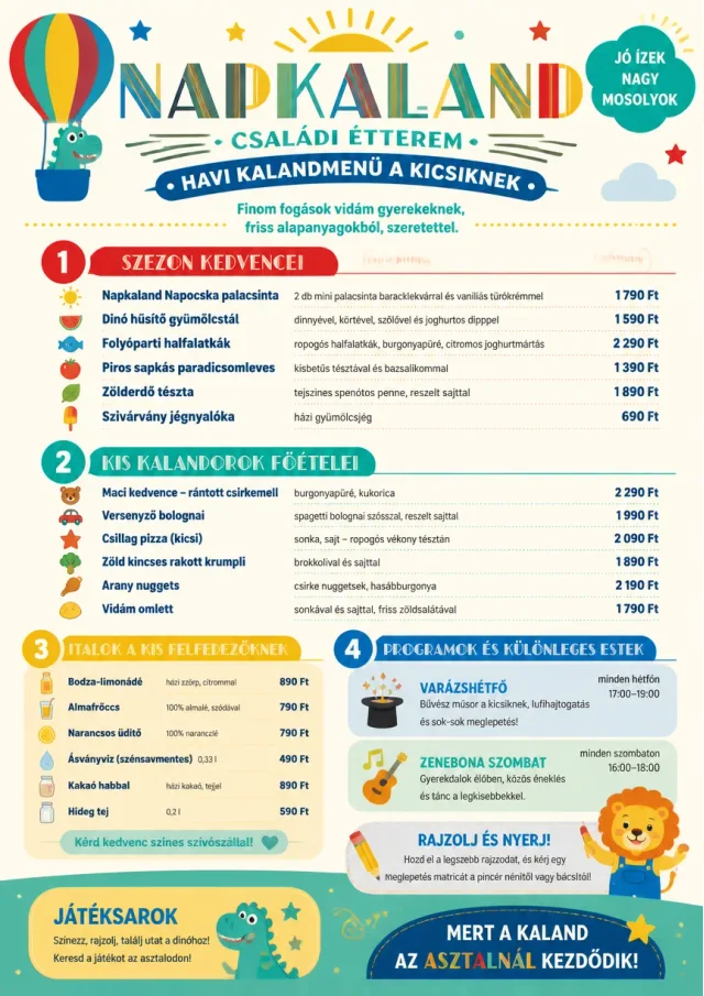 Kids Playful monthly-menu menu template preview