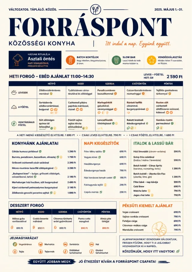 Corporate Canteen monthly-menu menu template preview