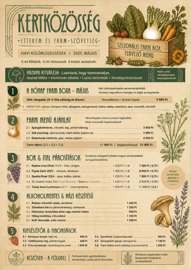 Seasonal Farm Box monthly-menu menu template preview