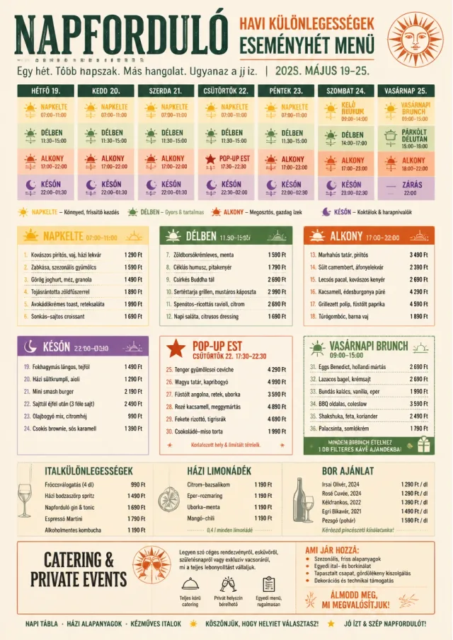 Event Week Schedule monthly-menu menu template preview