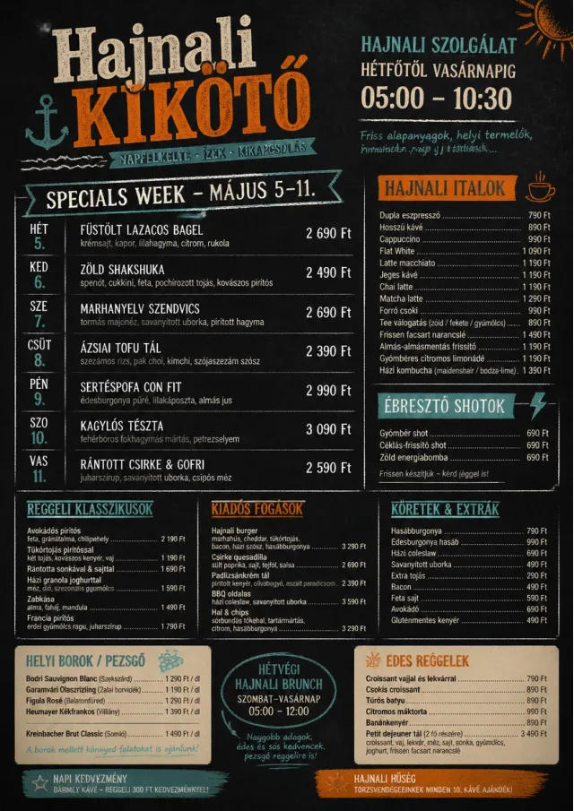 Chalkboard Specials Week monthly-menu menu template preview