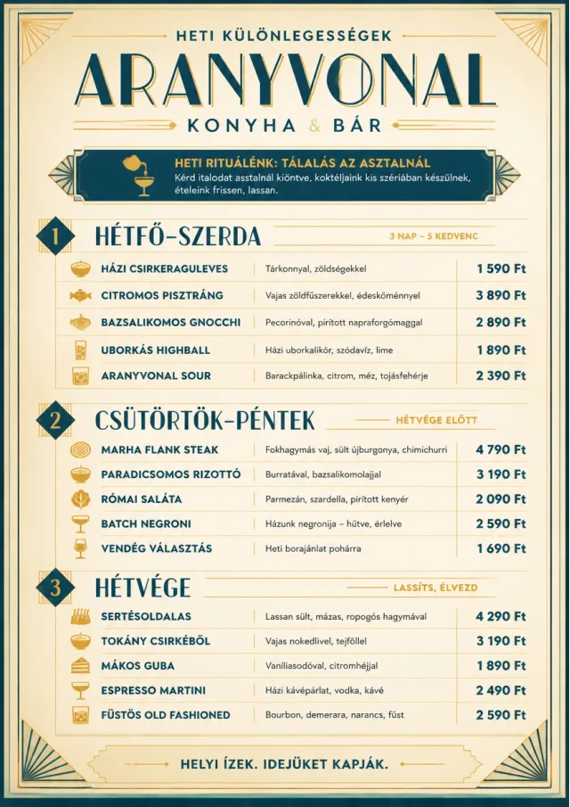 Weekly Board Clean monthly-menu menu template preview
