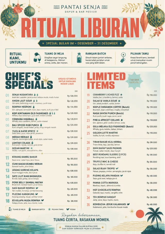 Holiday Festive monthly-menu menu template preview