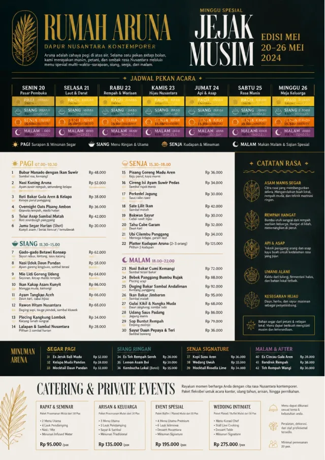 Event Week Schedule monthly-menu menu template preview