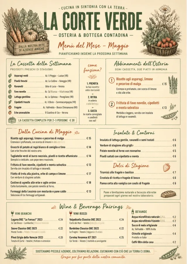 Seasonal Farm Box monthly-menu menu template preview