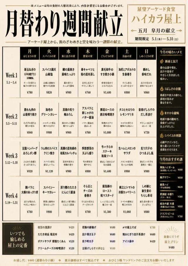 Weekly Grid monthly-menu menu template preview
