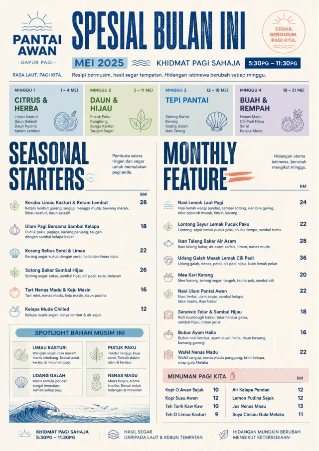 Monthly Seasonal monthly-menu menu template preview