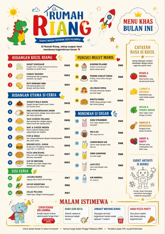 Kids Playful monthly-menu menu template preview