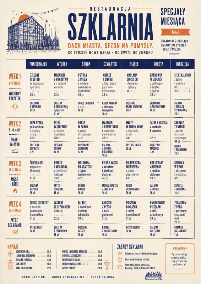Weekly Grid monthly-menu menu template preview