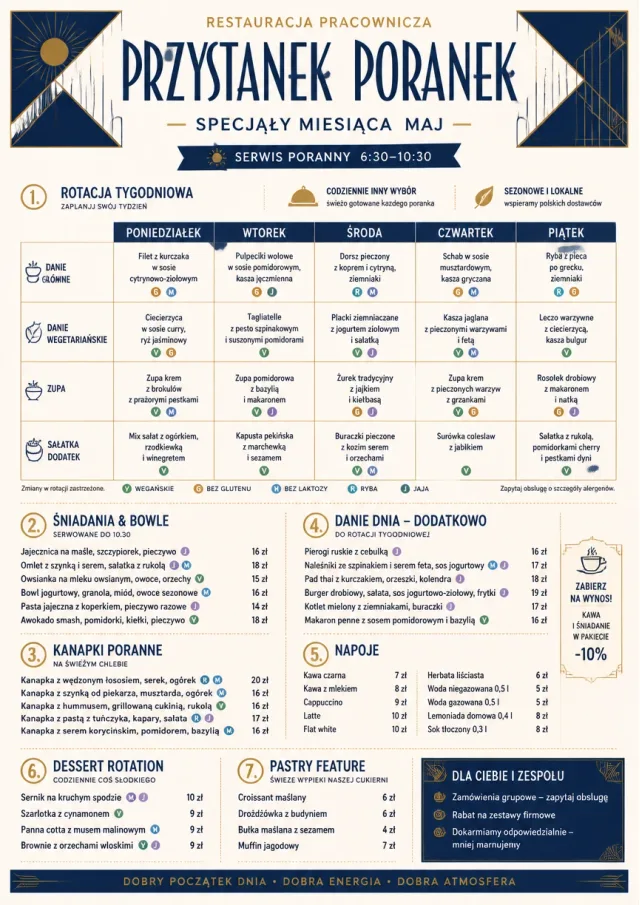 Corporate Canteen monthly-menu menu template preview