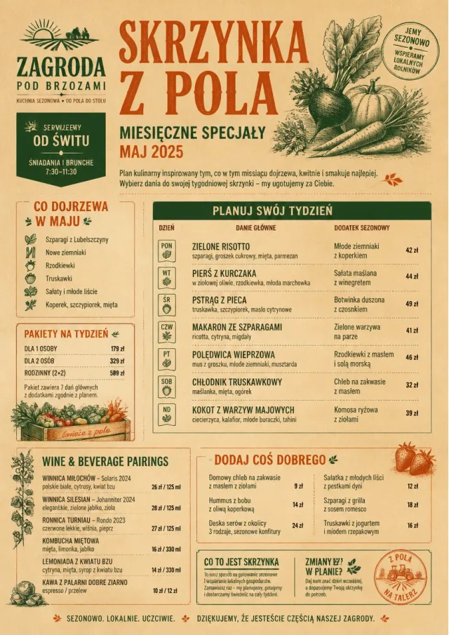 Seasonal Farm Box monthly-menu menu template preview