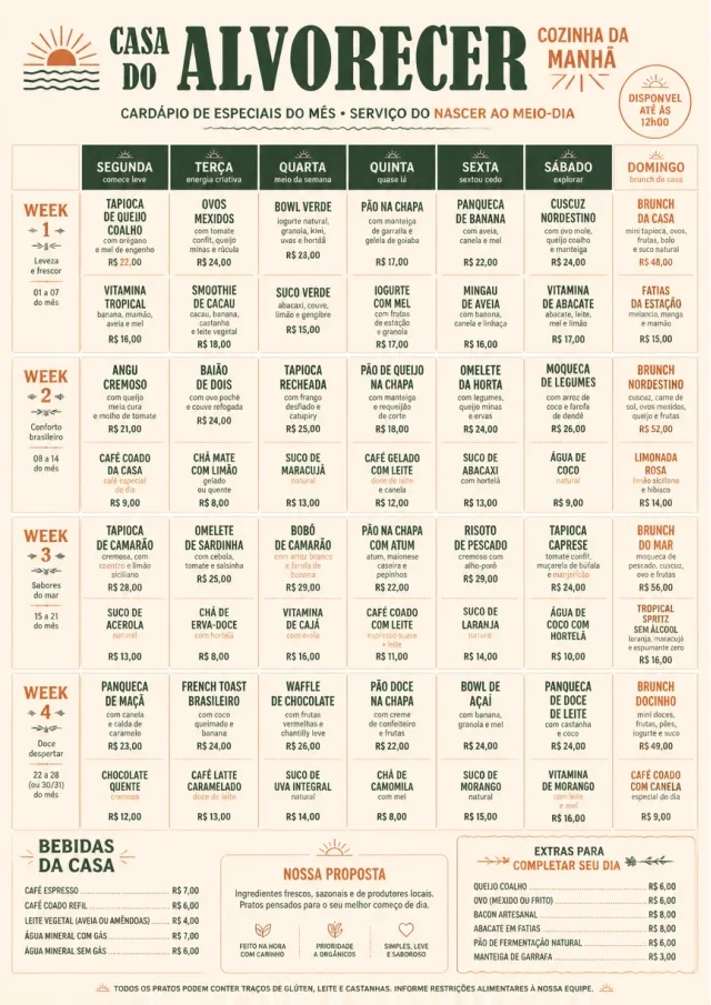 Weekly Grid monthly-menu menu template preview