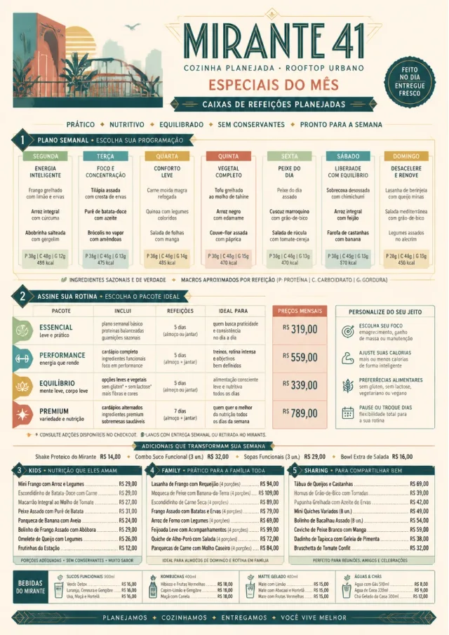 Meal Prep Box monthly-menu menu template preview
