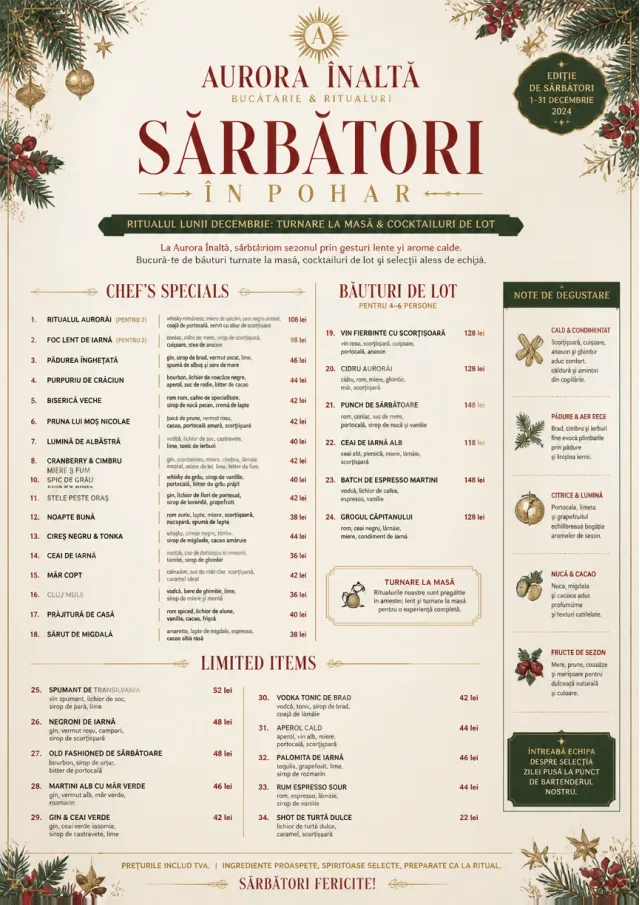 Holiday Festive monthly-menu menu template preview