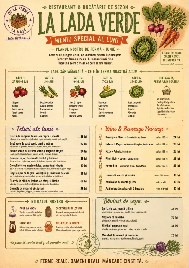Seasonal Farm Box monthly-menu menu template preview