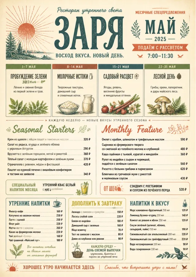 Monthly Seasonal monthly-menu menu template preview