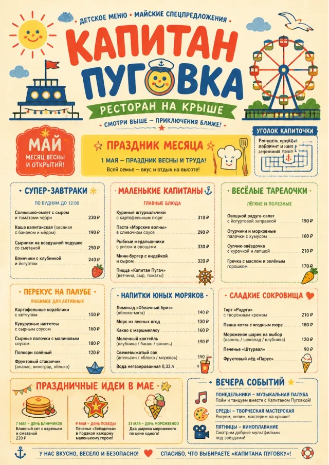 Kids Playful monthly-menu menu template preview