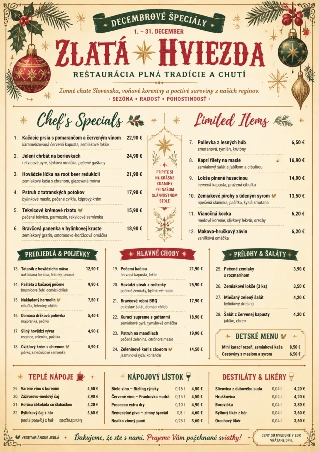 Holiday Festive monthly-menu menu template preview