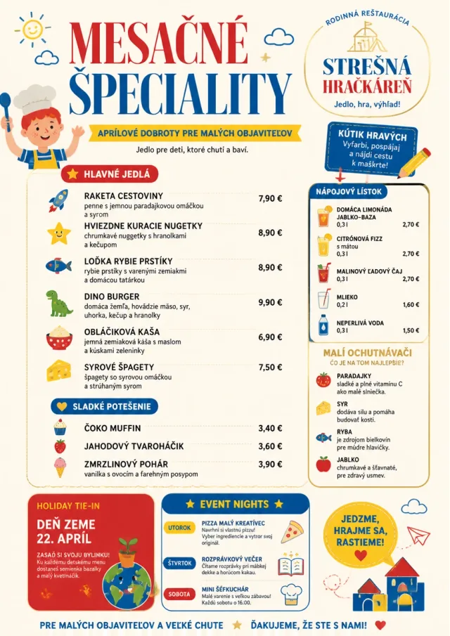 Kids Playful monthly-menu menu template preview