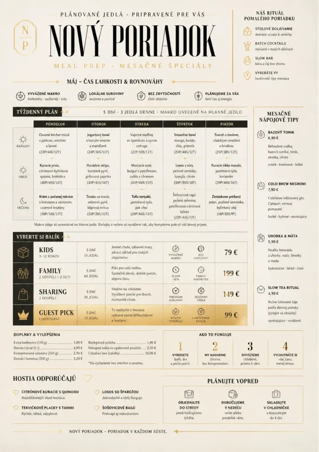 Meal Prep Box monthly-menu menu template preview