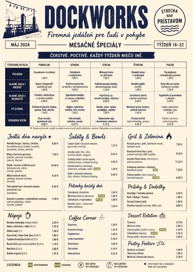 Corporate Canteen monthly-menu menu template preview