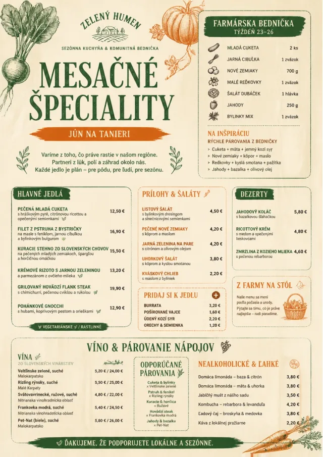 Seasonal Farm Box monthly-menu menu template preview