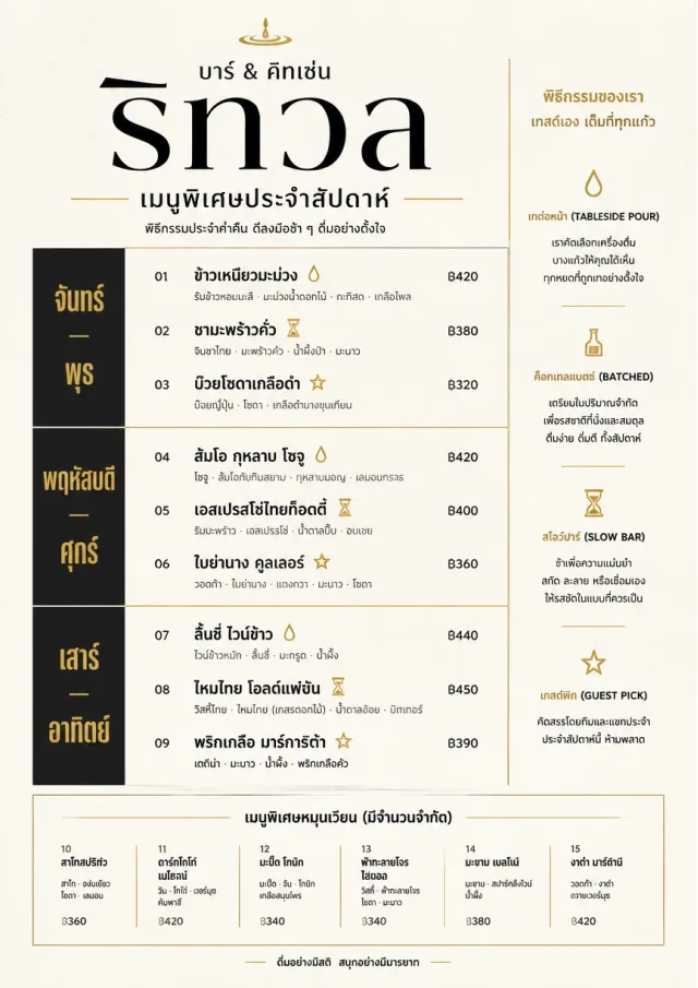 Weekly Board Clean monthly-menu menu template preview