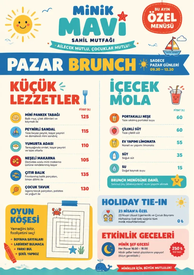 Kids Playful monthly-menu menu template preview