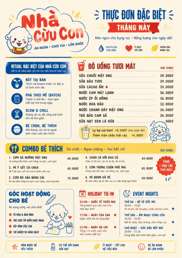 Kids Playful monthly-menu menu template preview