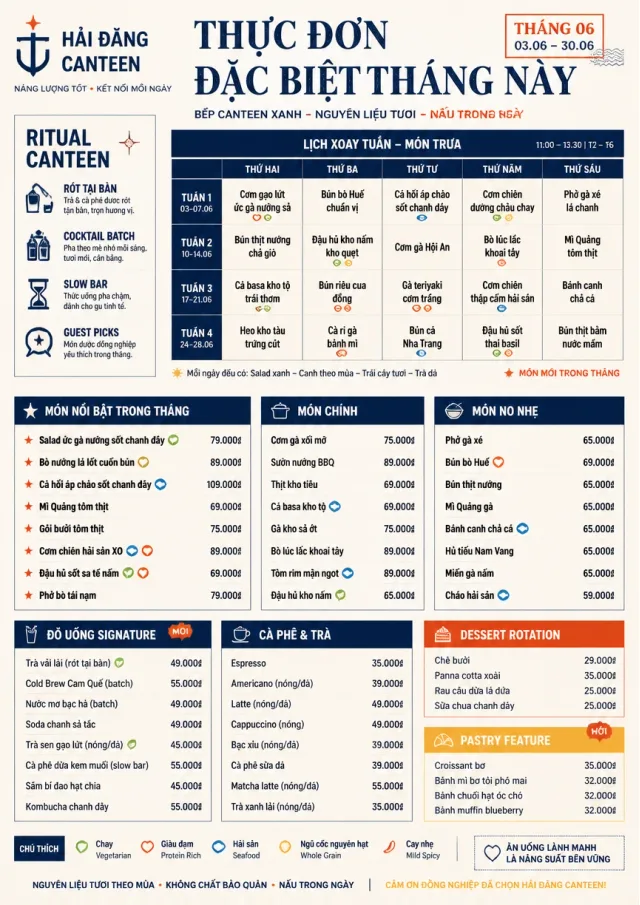 Corporate Canteen monthly-menu menu template preview