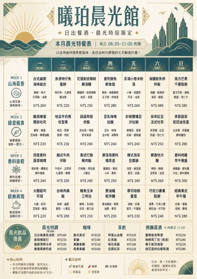 Weekly Grid monthly-menu menu template preview