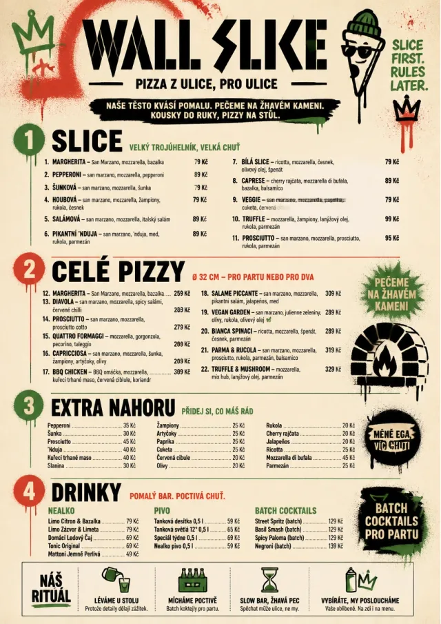 Street Art Bold pizza-menu menu template preview