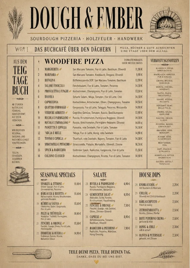 craft artisan pizza-menu menu template preview