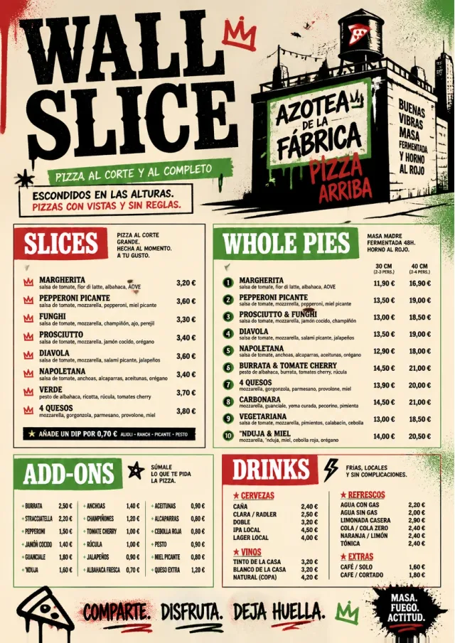 street art bold pizza-menu menu template preview