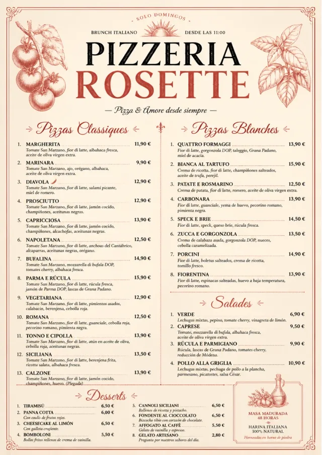 parisian bistro pizza-menu menu template preview