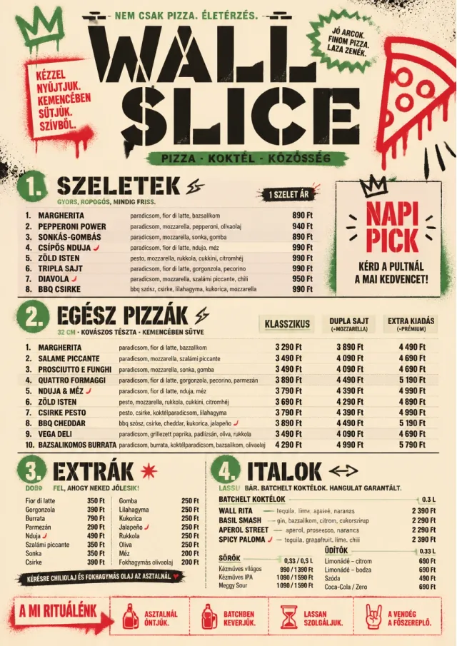 Street Art Bold pizza-menu menu template preview