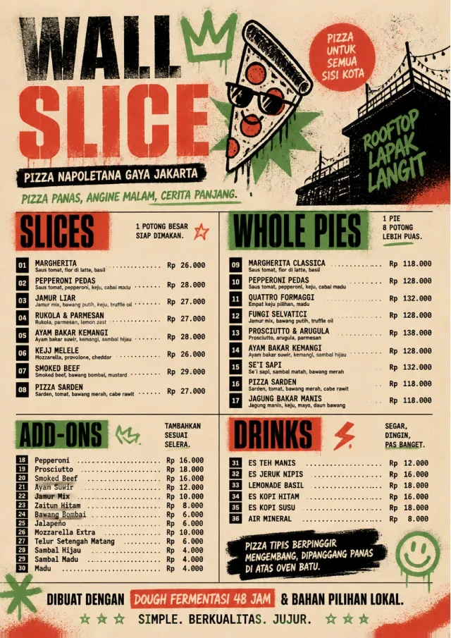 Street Art Bold pizza-menu menu template preview