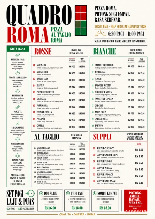 Roman Al Taglio pizza-menu menu template preview