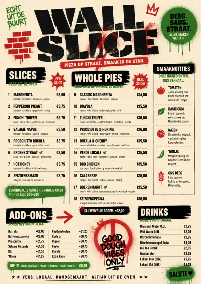 Street Art Bold pizza-menu menu template preview