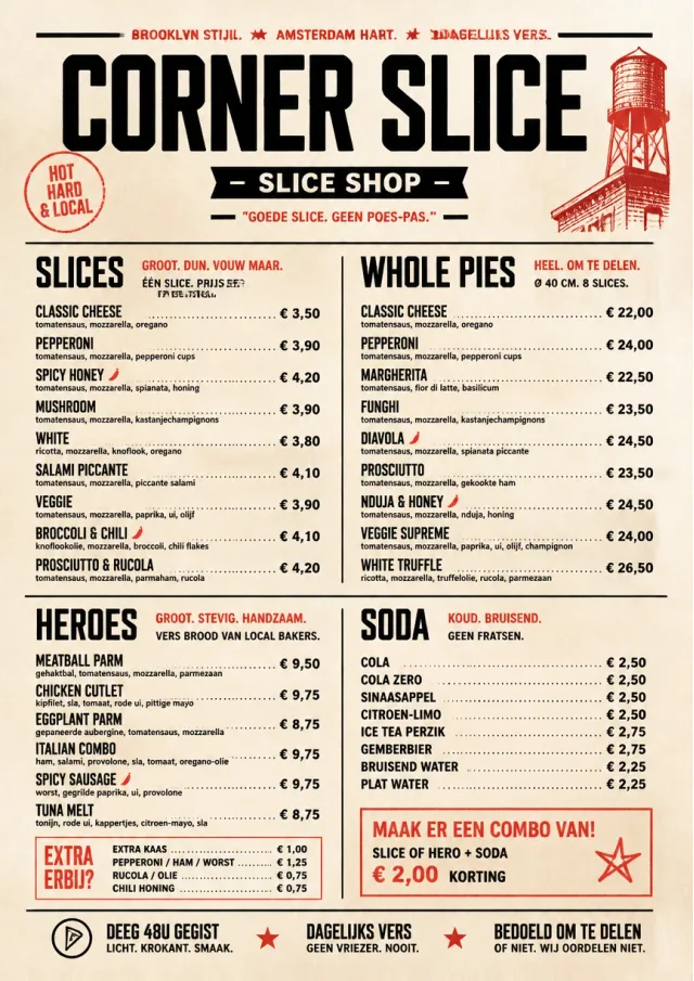 Brooklyn Slice Shop pizza-menu menu template preview