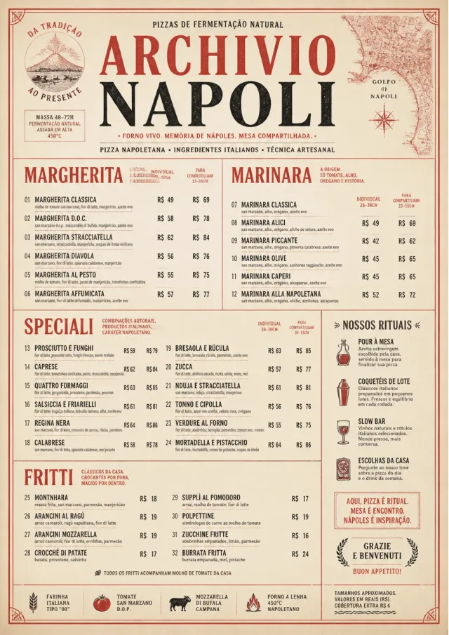 Neapolitan Archive pizza-menu menu template preview