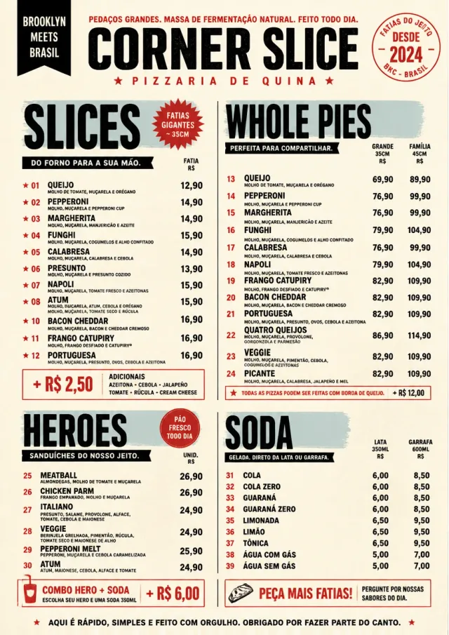 Brooklyn Slice Shop pizza-menu menu template preview
