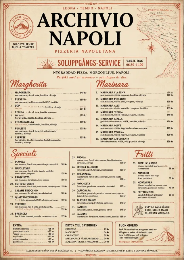 Neapolitan Archive pizza-menu menu template preview