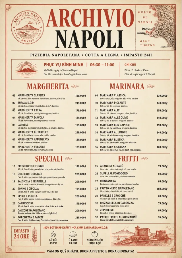 Neapolitan Archive pizza-menu menu template preview