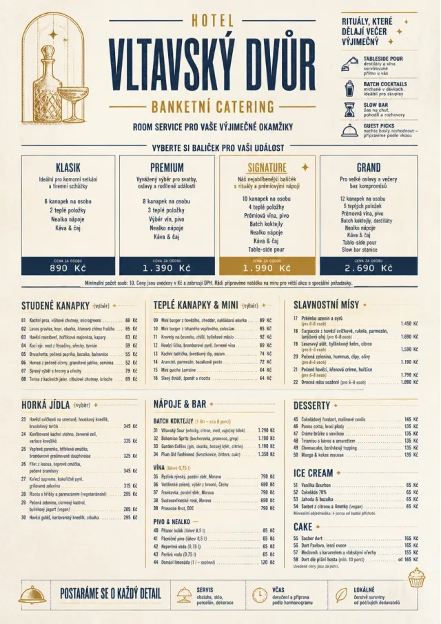 Banquet Catering room-service-menu menu template preview