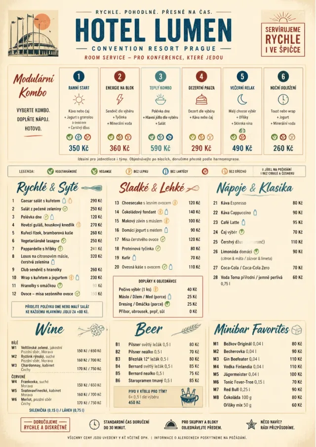 Convention Quick room-service-menu menu template preview