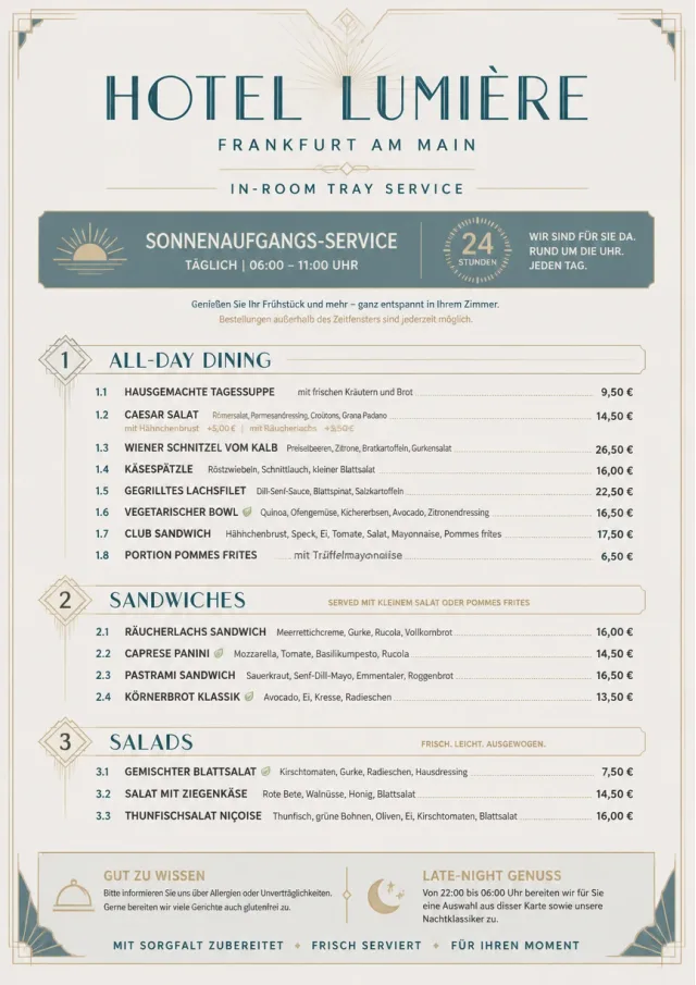 In-Room Tray Service room-service-menu menu template preview