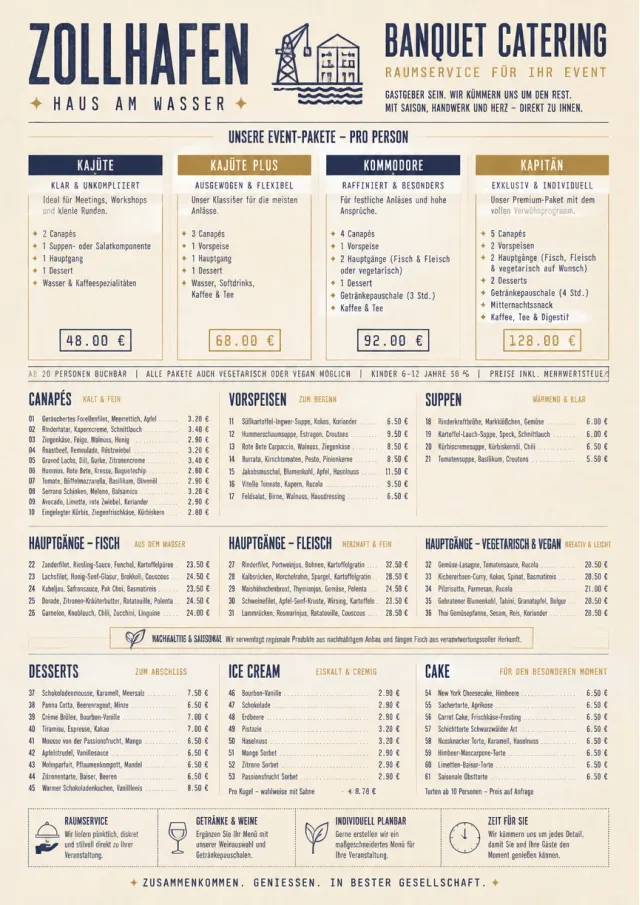 Banquet Catering room-service-menu menu template preview