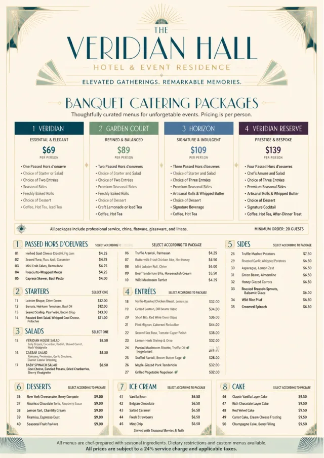 Banquet Catering room-service-menu menu template preview