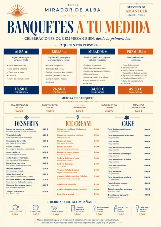 Banquet Catering room-service-menu menu template preview